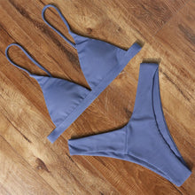 Load image into Gallery viewer, Micro Mini Bikini Swimwear Women Halter Push Up Bikini Set Padded Bra Women's Underwired Triangle Bathing Two Pieces Swimsuit Bikini Set Swimsuit Bandage Swim Suit