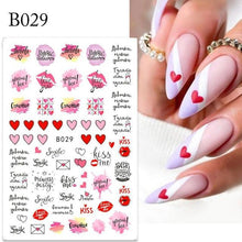Load image into Gallery viewer, Gold Christmas Snowflake 3D Nail Stickers Sparkly Iridescent Silver Xmas Tree Elk Deer Transfer Sliders Winter Nails Accessories Design Decor Tip Transfer Nail Decals Sticker For Pretty Girl Self-Adhesive Nail Decals Designer Nail Stickers