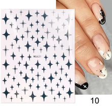 Load image into Gallery viewer, Gold Christmas Snowflake 3D Nail Stickers Sparkly Iridescent Silver Xmas Tree Elk Deer Transfer Sliders Winter Nails Accessories Design Decor Tip Transfer Nail Decals Sticker For Pretty Girl Self-Adhesive Nail Decals Designer Nail Stickers