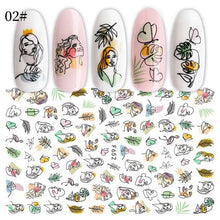 Load image into Gallery viewer, Gold Christmas Snowflake 3D Nail Stickers Sparkly Iridescent Silver Xmas Tree Elk Deer Transfer Sliders Winter Nails Accessories Design Decor Tip Transfer Nail Decals Sticker For Pretty Girl Self-Adhesive Nail Decals Designer Nail Stickers