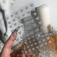 Load image into Gallery viewer, Gold Christmas Snowflake 3D Nail Stickers Sparkly Iridescent Silver Xmas Tree Elk Deer Transfer Sliders Winter Nails Accessories Design Decor Tip Transfer Nail Decals Sticker For Pretty Girl Self-Adhesive Nail Decals Designer Nail Stickers