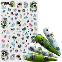 Load image into Gallery viewer, 3D Nail Slider Black Russia Letter Sticker Decals Flamingo Design Adhesive Manicure Tips Nail Art Decorations Accessories Sliders Manicure Decoration 3D Nail Supplies Holographic Decals Transfer Sliders Nail Design Manicures Nail Self-Adhesive Sticker