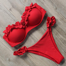 Load image into Gallery viewer, Bikini Swimwear Women Swimsuit Leopard Bikini Set Women's Halter Triangle Bikini Bottom Cheeky Two Piece Swimsuits Push Up Bathing Suit Female Summer Beach Wear