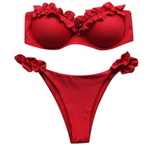 Load image into Gallery viewer, Bikini Swimwear Women Swimsuit Leopard Bikini Set Women's Halter Triangle Bikini Bottom Cheeky Two Piece Swimsuits Push Up Bathing Suit Female Summer Beach Wear