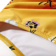 Load image into Gallery viewer, Modern Floral Bikini 2 Pieces Flower Print Bikini Set Women Crisscross High Waist String 2 Piece Bathing Suits High Waist Women's Swimsuit Shorts Solid Bikini Floral Summer Bikini Set