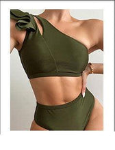 Load image into Gallery viewer, Push Up Women Bikinis Swimwear Women's Bathing Suits Push Up Halter Bandage Bikini Floral Printing Swim Bottoms Two Piece Swimsuits Women Swimsuits Bathing Suit Halter Leaf Print Beach Wear Plus Size