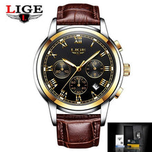 Load image into Gallery viewer, Men's Elegant Watch With Chronometers And Leather Belts Business Style Perfect Gift Excellent Look