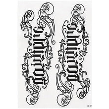 Load image into Gallery viewer, Elegant Temporary Waterproof Tattoos Big Tribal Sticker Black Large Body Art Makeup Fake Tattoo For Mens Womens