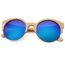 Load image into Gallery viewer, Elegant Wooden Design Classic Sunglasses Design Stylish Popular Wooden Sunglasses For Men & Women Round Bamboo Glasses Mirror Sun Glasses Retro Glasses