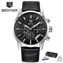 Load image into Gallery viewer, Luxury Steel Sports Men's Watches Business Design Leather Band Wrist Watch Military Quartz