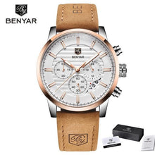 Load image into Gallery viewer, Luxury Steel Sports Men's Watches Business Design Leather Band Wrist Watch Military Quartz