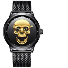 Load image into Gallery viewer, Men's Waterproof Stainless Steel Watch 3D Skull And Fluorescent Hands Unique Design Perfect Gift