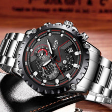 Load image into Gallery viewer, Men's Watch With Chronometers Day Display And Fluorescent Hands Unique Design Excellent Gift
