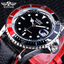 Load image into Gallery viewer, 2021 Fashion Black Red Sport Mens Watches Luxury Luminous Hands Watch Elegant Leather Strap Design