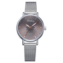 Load image into Gallery viewer, Women's Stylish Elegant Watch With Braided Steel Bracelet With Shiny Background Unique Design Perfect Gif