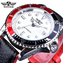 Load image into Gallery viewer, 2021 Fashion Black Red Sport Mens Watches Luxury Luminous Hands Watch Elegant Leather Strap Design