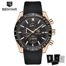 Load image into Gallery viewer, New Men Silver Blue Watch Business Analog Chronogragh Full Steel Luxury Casual Male Waterproof Sports Design Watches