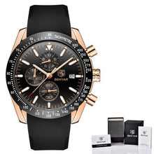 Load image into Gallery viewer, Luxury Men Stainless Steel Quartz Watch Accurate Timing Waterproof Analog Chronograph Men's Quartz Watches