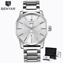 Load image into Gallery viewer, Business Fashion Men Watches Brown Luxury Military Leather Band Wristwatches Date Week Display Watch