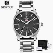 Load image into Gallery viewer, Business Fashion Men Watches Brown Luxury Military Leather Band Wristwatches Date Week Display Watch