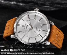 Load image into Gallery viewer, Business Fashion Men Watches Brown Luxury Military Leather Band Wristwatches Date Week Display Watch