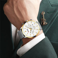 Load image into Gallery viewer, Unisex Elegant Stainless Steel Watch With Chronometer And Date Display Excellent Design Perfect Gift