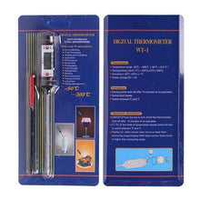 Load image into Gallery viewer, Professional Digital Kitchen Thermometer Barbecue Water Oil Digital Candy Candle Thermometer Cooking Kitchen BBQ Grill Thermometer Probe Instant Read Thermometer for Liquids Meat Food Thermometers 304 Stainless Steel Probe Tools