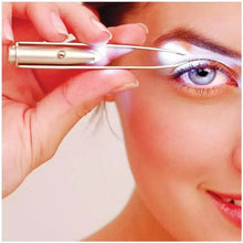 Load image into Gallery viewer, Professional Stainless Steel LED Hair Removal Lightweight Eyebrow Tweezers Makeup Tool With Battery