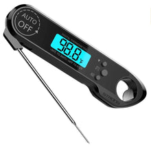 Load image into Gallery viewer, Professional Waterproof Digital Food Thermometer Pyrometer with Folding Foldable Probe Waterproof Digital Instant Read Meat Thermometer with 4.6” Folding Probe Backlight & Calibration Function for Cooking Food Candy BBQ Grill for Kitchen Food Cooking