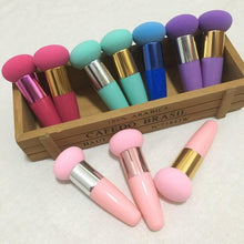 Load image into Gallery viewer, Professional Women Beauty Sponge Mushroom Head Powder Puff With Handle Smooth Shaped Make Up Colorful Sylish Design