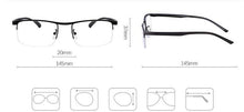 Load image into Gallery viewer, Progressive Reading Glasses Multifocal Anti Blue Ray Glass Glasses Half Frame Metal Alloy For Men And Women Reading Glasses Anti Blue Ray Multifocus Reader