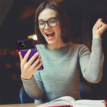Load image into Gallery viewer, Protective Case For Cards Shock Absorption Anti-Slip Heavy Duty Protection Hard Cover For iPhone 14 13 11 12 Pro Max Mini Case With Wallet Card Hidden Card Compartment Cover For iPhone 11 12 Pro Max 12Pro 12 Mini