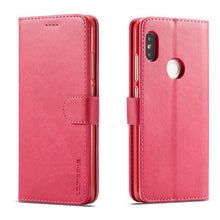 Load image into Gallery viewer, PU Leather Cover with RFID Blocking Card Holder Magnetic Clasp Folio Case For Xiaomi Redmi Note 5 Case Leather Wallet Luxury Cover Redmi Note 5 Pro 10 Pro 10s 9S 9 8 7 4 9T 10 5G 11 Case Flip Cover