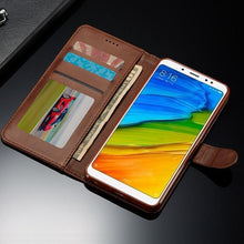 Load image into Gallery viewer, PU Leather Cover with RFID Blocking Card Holder Magnetic Clasp Folio Case For Xiaomi Redmi Note 5 Case Leather Wallet Luxury Cover Redmi Note 5 Pro 10 Pro 10s 9S 9 8 7 4 9T 10 5G 11 Case Flip Cover