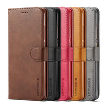 Load image into Gallery viewer, PU Leather Cover with RFID Blocking Card Holder Magnetic Clasp Folio Case For Xiaomi Redmi Note 5 Case Leather Wallet Luxury Cover Redmi Note 5 Pro 10 Pro 10s 9S 9 8 7 4 9T 10 5G 11 Case Flip Cover