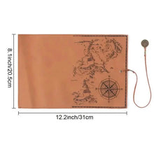 Load image into Gallery viewer, PU Leather Rollup Pen Bag Vintage Creative Map Pencil Case