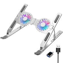 Load image into Gallery viewer, Purely F82 Adjustable Laptop Stand Laptop Cooling Pad Fan Ergonomic Foldable Laptop Holder