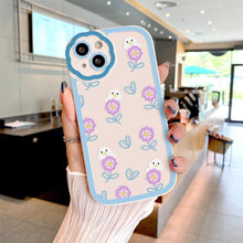 Load image into Gallery viewer, Purple Flower Phone Case For iPhone 11 Case iPhone 13 14 Pro Max iPhone 12 Phone Case iPhone11 iPhone14 Soft Back Cover Cute Pattern Soft iPhone Fashion Comfortable Grip Design & Aesthetic Floral Pattern iphone Case