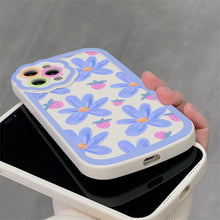 Load image into Gallery viewer, Purple Flower Phone Case For iPhone 11 Case iPhone 13 14 Pro Max iPhone 12 Phone Case iPhone11 iPhone14 Soft Back Cover Cute Pattern Soft iPhone Fashion Comfortable Grip Design & Aesthetic Floral Pattern iphone Case