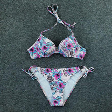 Load image into Gallery viewer, Push Up Bikini Floral Print Swimsuit Swimwear Women Bathing Suit Bikinis Set Brazilian Beach Female Wear Women's Bikini Swimsuits Floral Printed Bathing Suits for Women 2 Piece Bikini