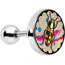 Load image into Gallery viewer, Newsprint Beetle Bug Tragus Cartilage Earring