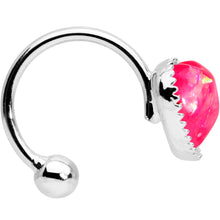 Load image into Gallery viewer, Pink Faux Opal Sacred Heart Non Pierced Ear Cuff