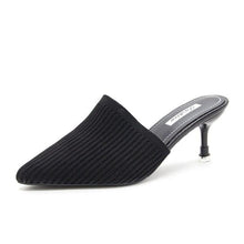 Load image into Gallery viewer, Queen Fashion PU Sandals Knit Women Transparent Sandals Pointed Toe High Heels Party Cross Women High Heel Sandals Transparent Pointed Toe Luxury Dress Outdoor Sandals