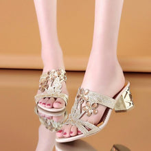 Load image into Gallery viewer, Queen Fashion PU Sandals Knit Women Transparent Sandals Pointed Toe High Heels Party Cross Women High Heel Sandals Transparent Pointed Toe Luxury Dress Outdoor Sandals