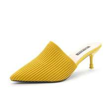 Load image into Gallery viewer, Queen Fashion PU Sandals Knit Women Transparent Sandals Pointed Toe High Heels Party Cross Women High Heel Sandals Transparent Pointed Toe Luxury Dress Outdoor Sandals