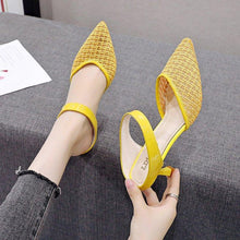 Load image into Gallery viewer, Queen Fashion PU Sandals Knit Women Transparent Sandals Pointed Toe High Heels Party Cross Women High Heel Sandals Transparent Pointed Toe Luxury Dress Outdoor Sandals