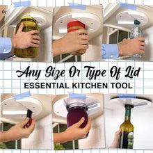 Load image into Gallery viewer, Quick Unique Design V-Shape Multi-function Lid Jar Opener Under Cabinet Professional Cans Fits Any Sizes Useful Kitchen Gadget