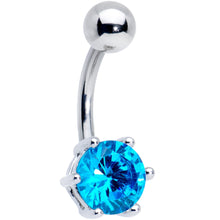 Load image into Gallery viewer, Blue Purple Aurora Clear CZ Gem Belly Ring Set of 4