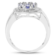 Load image into Gallery viewer, 1.19 Carat Genuine Tanzanite .925 Sterling Silver Ring