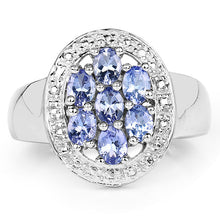 Load image into Gallery viewer, 1.19 Carat Genuine Tanzanite .925 Sterling Silver Ring